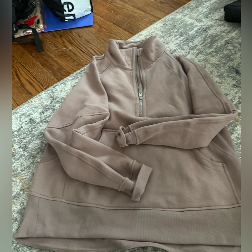 Lululemon Scuba oversized funnel neck half zip long